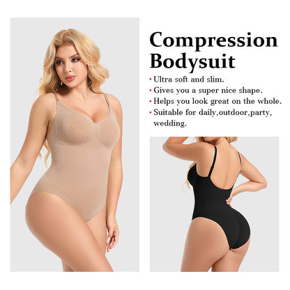 "SculptEase™ Seamless Shaping Bodysuit – Ultra-Slimming Faja Boyshort for Women (Plus Size Available