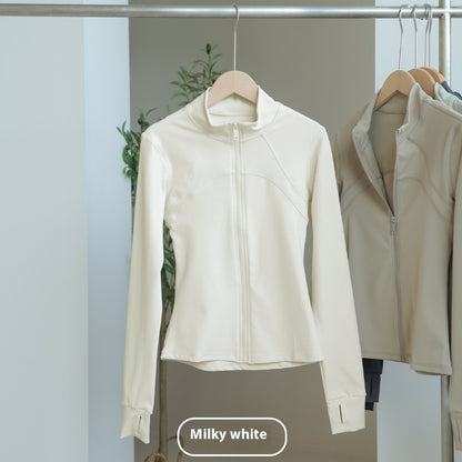 Women's Zipped Stand Collar Sports Top